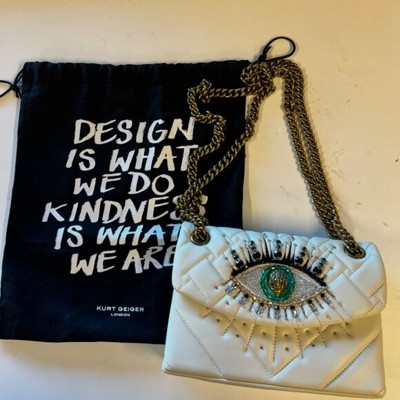 Kurt Geiger London Mini Kensington Eye Quilted Leather Crossbody Bag - Picture 2 of 5